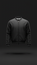 Matte Black Technical Bomber Jacket