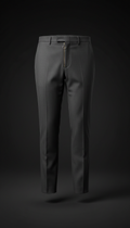 Graphite Tailored Trousers With Silver Zipper Detail